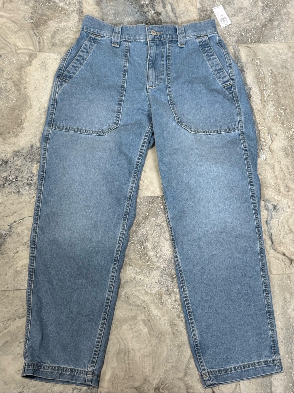 Old Navy Women's Light Blue High-Rise Relaxed Jeans